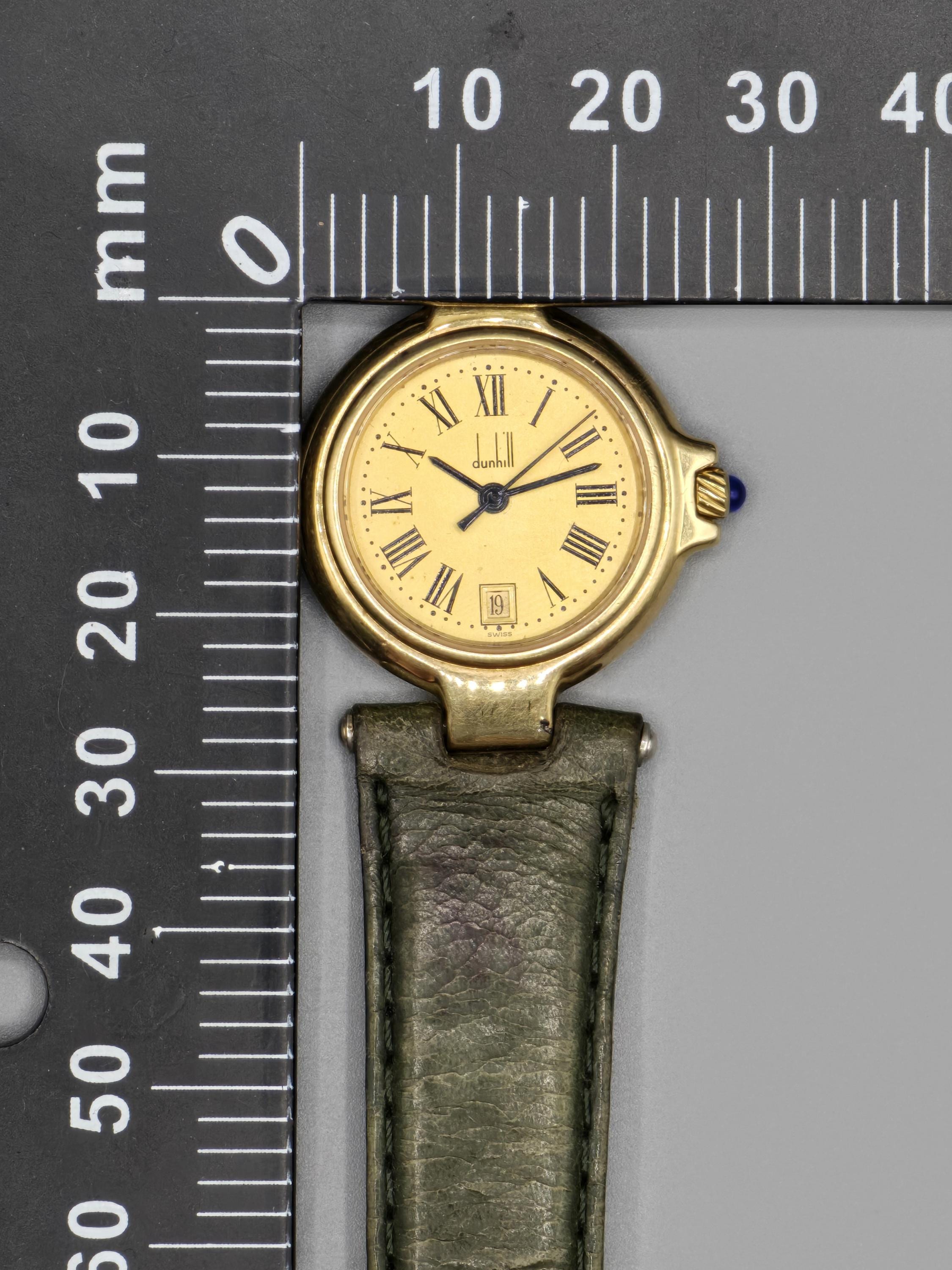 Dunhill 12P 32161 Quartz Gold Plated Women's Swiss Made Watch