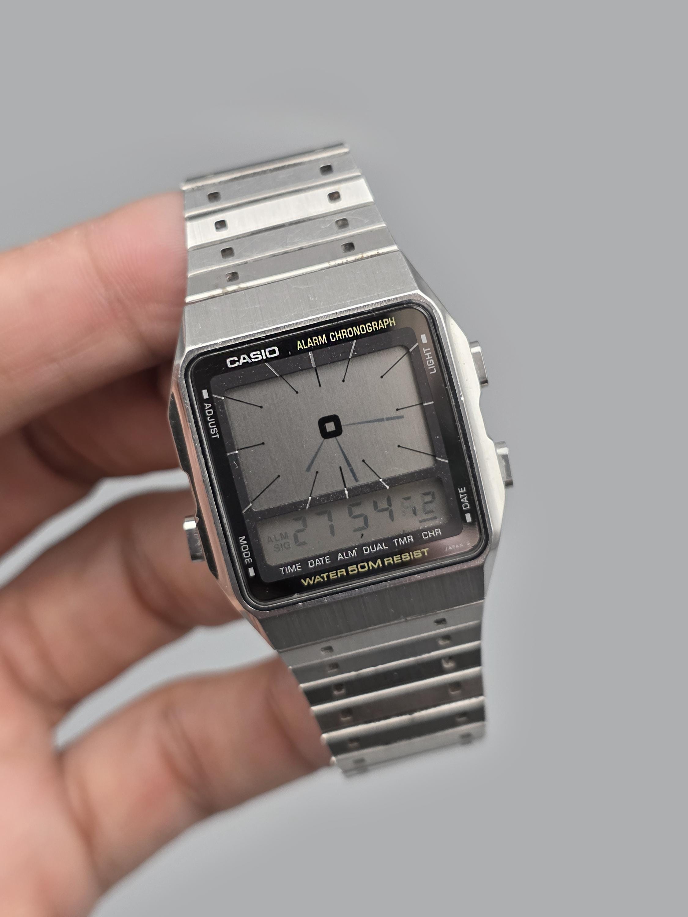 Vintage Casio AE-90W Alarm Chronograph Ana-digi Quartz Watch