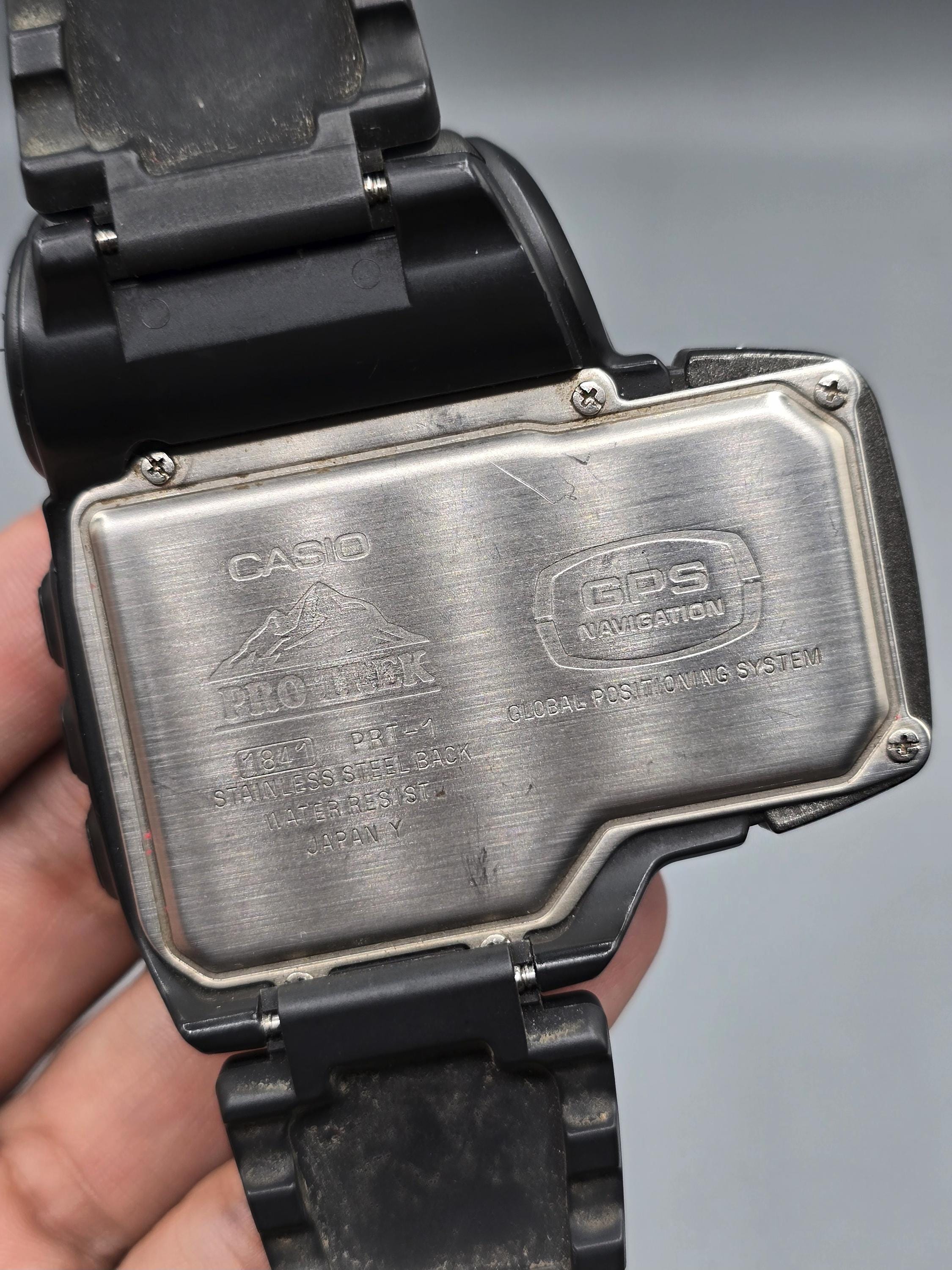 Casio Pro Trek PRT-1GPJ GPS Navigation Digital Watch 1999 Vintage