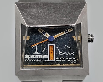 Vintage 1970s Spaceman Audacieuse Omax Day and Date Automatic Swiss Men's Watch