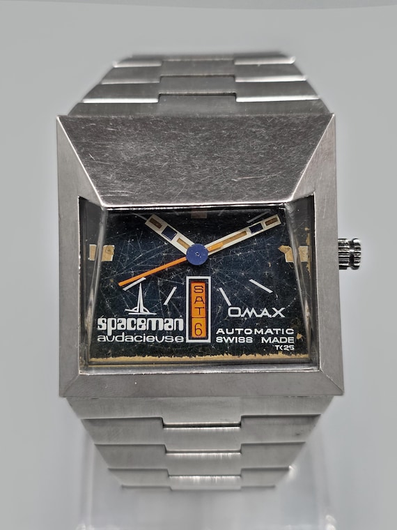 Vintage 1970s Spaceman Audacieuse Omax Day and Date Automatic