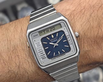Vintage Seiko LCD Sports 100 Chronograph A927-5000 - Etsy