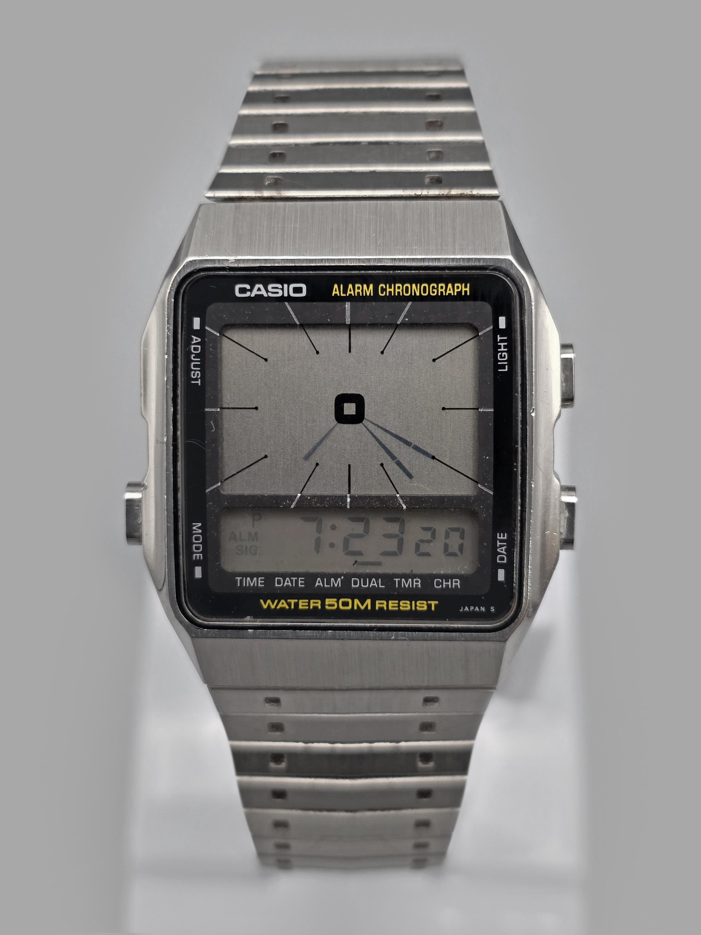 Vintage Casio AE-90W Alarm Chronograph Ana-digi Quartz Watch