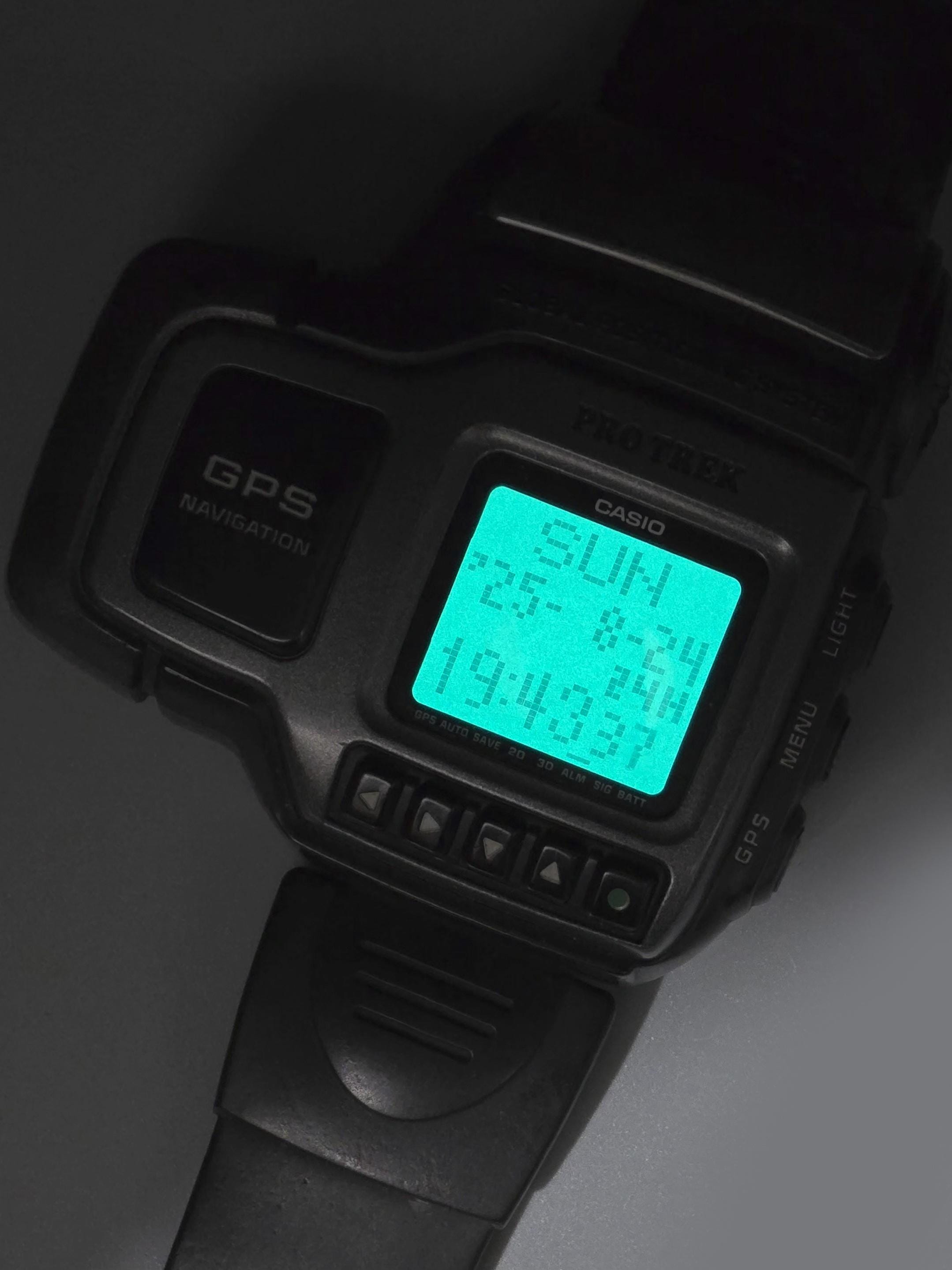 Casio Pro Trek PRT-1GPJ GPS Navigation Digital Watch 1999 Vintage