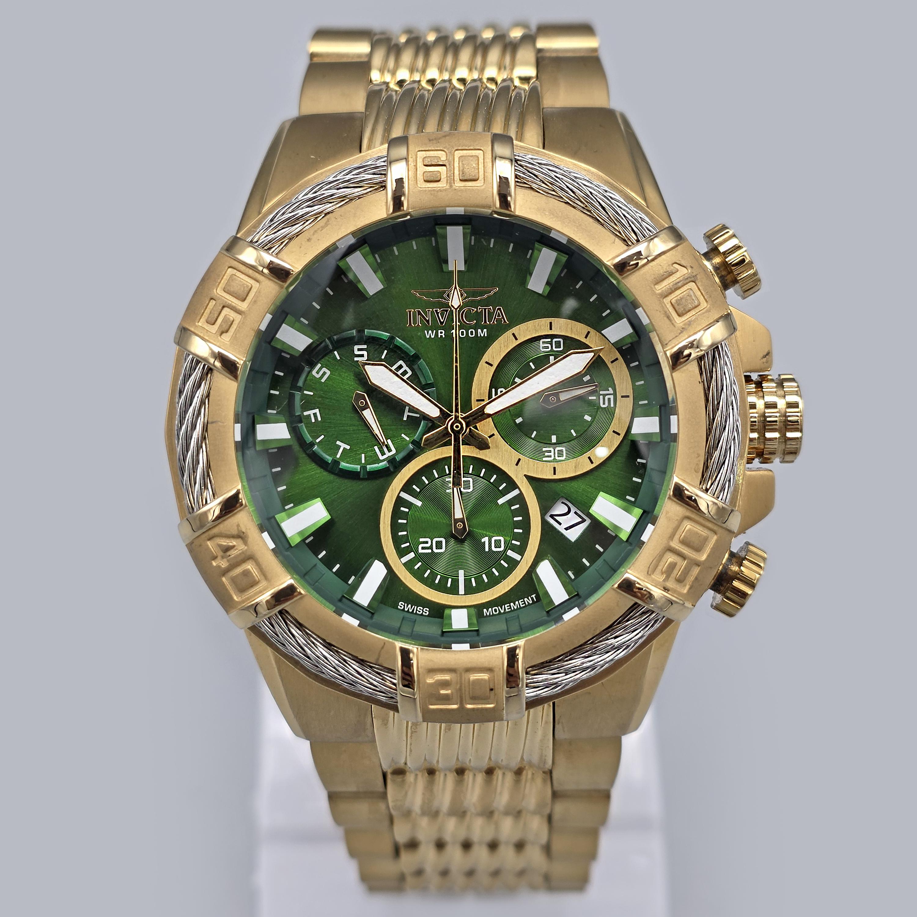 Montre Invicta Bleu Et Or - Modèle Fleur Sauvage, Neuve Avec étiquettes