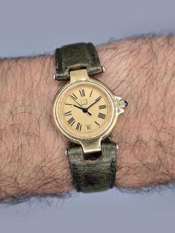 Dunhill 12P 32161 Quartz Gold Plated Women's Swiss Made Watch