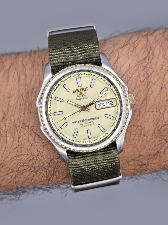 Seiko 5 Superior 1998 Automatic 7S36-0090 23 Jewels Japan Men's