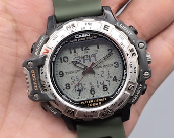 Vintage Casio Protrek PRT-50 Twincept 1375 Japan Quartz Outdoor