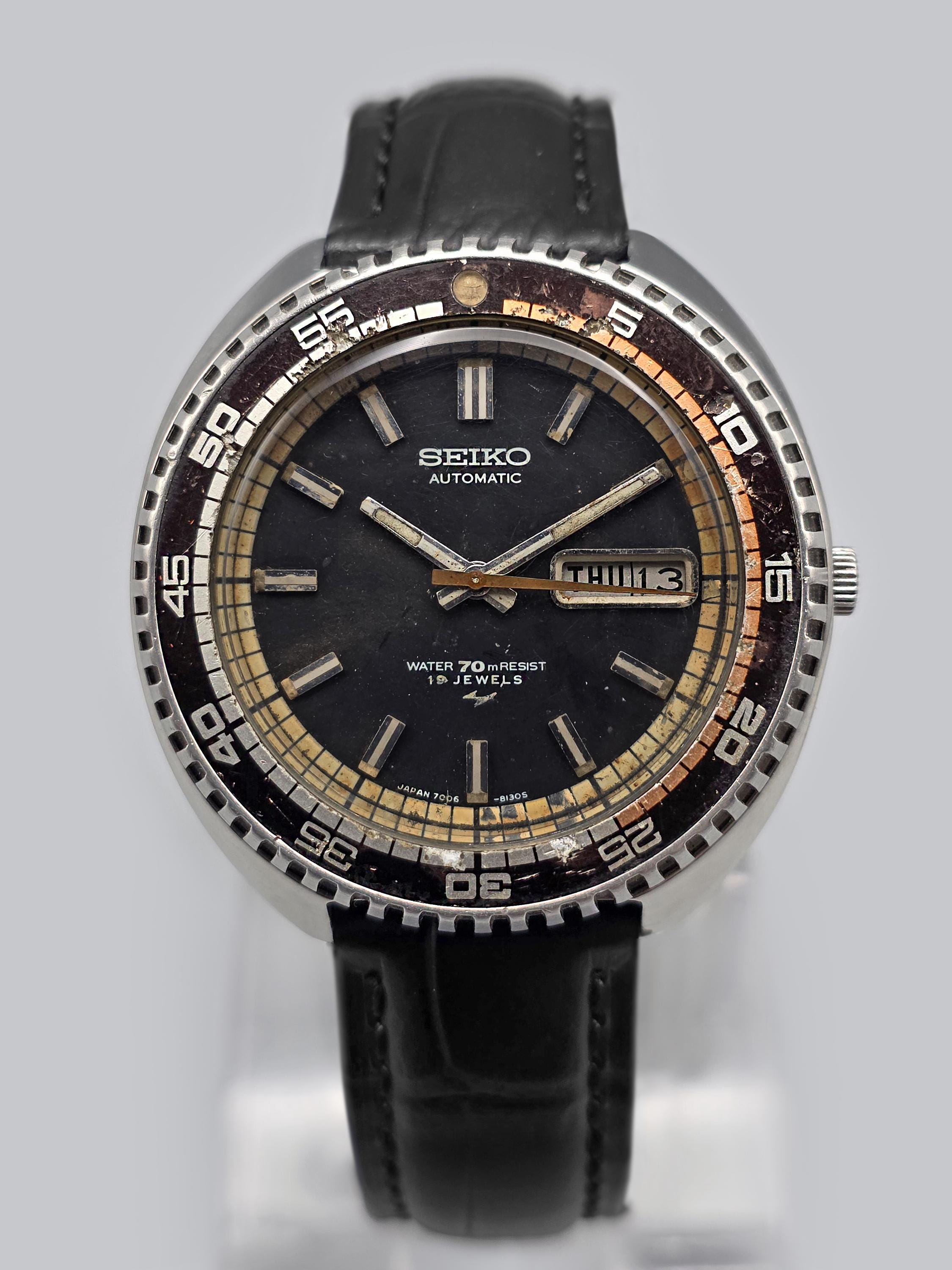 Vintage Seiko 7006-8030 Rally Diver Sports Automatic 19 Jewels Day