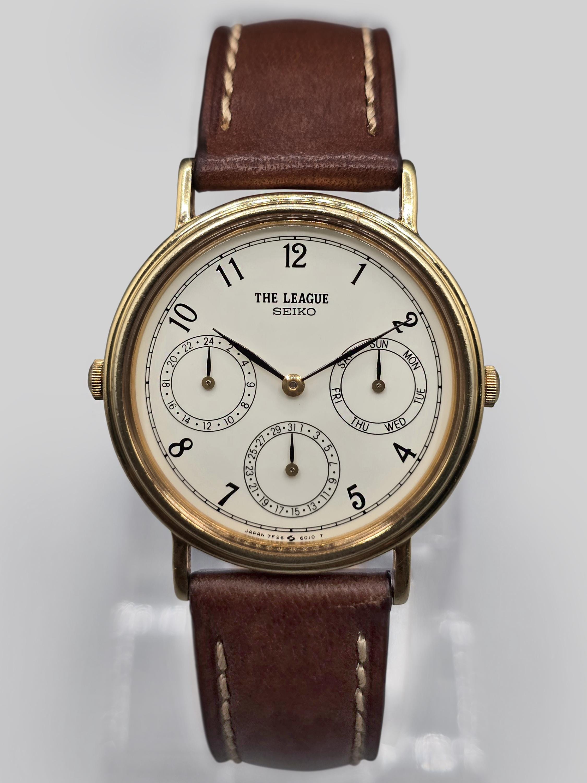 Vintage Seiko the League 7F26-6000 Quartz Watch 32mm – Japan 1990s