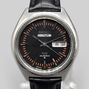 Vintage Seiko 5 Actus Automatic Watch: Kanji Date, 25 Jewels, Japan Made