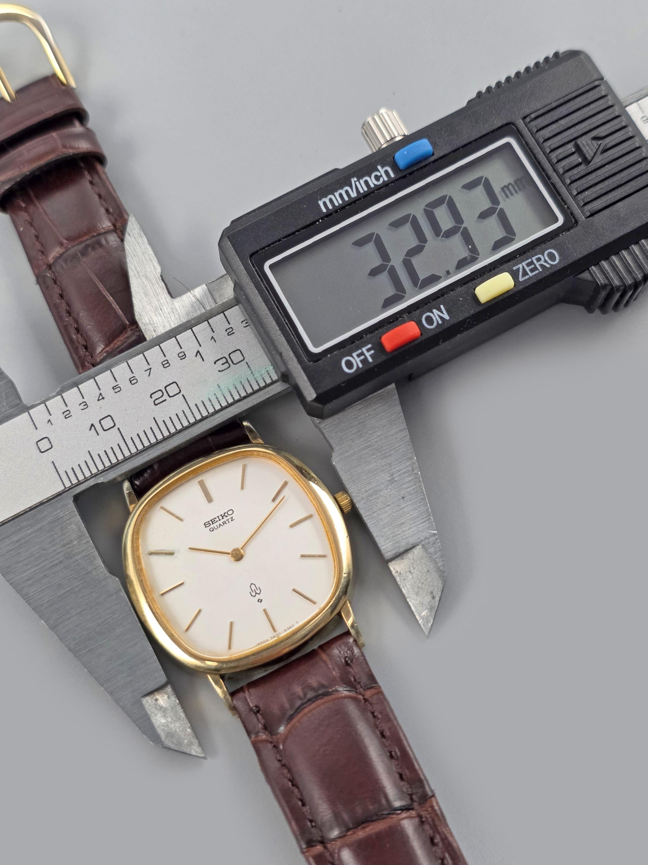 Vintage Seiko Quartz 7820-5260 Silver 925 32 Mm Mens Watch Japan