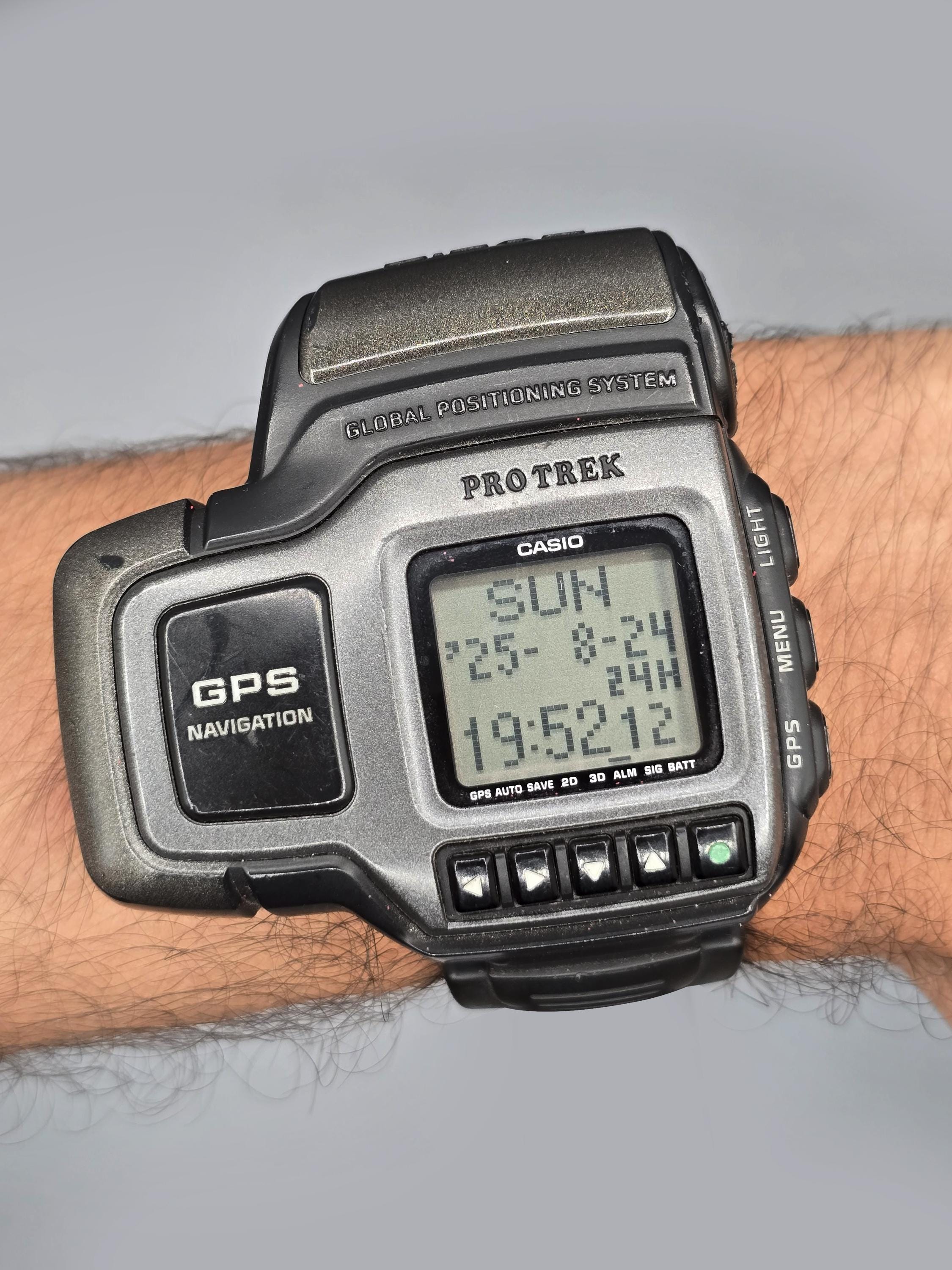 Casio Pro Trek PRT-1GPJ GPS Navigation Digital Watch 1999 Vintage