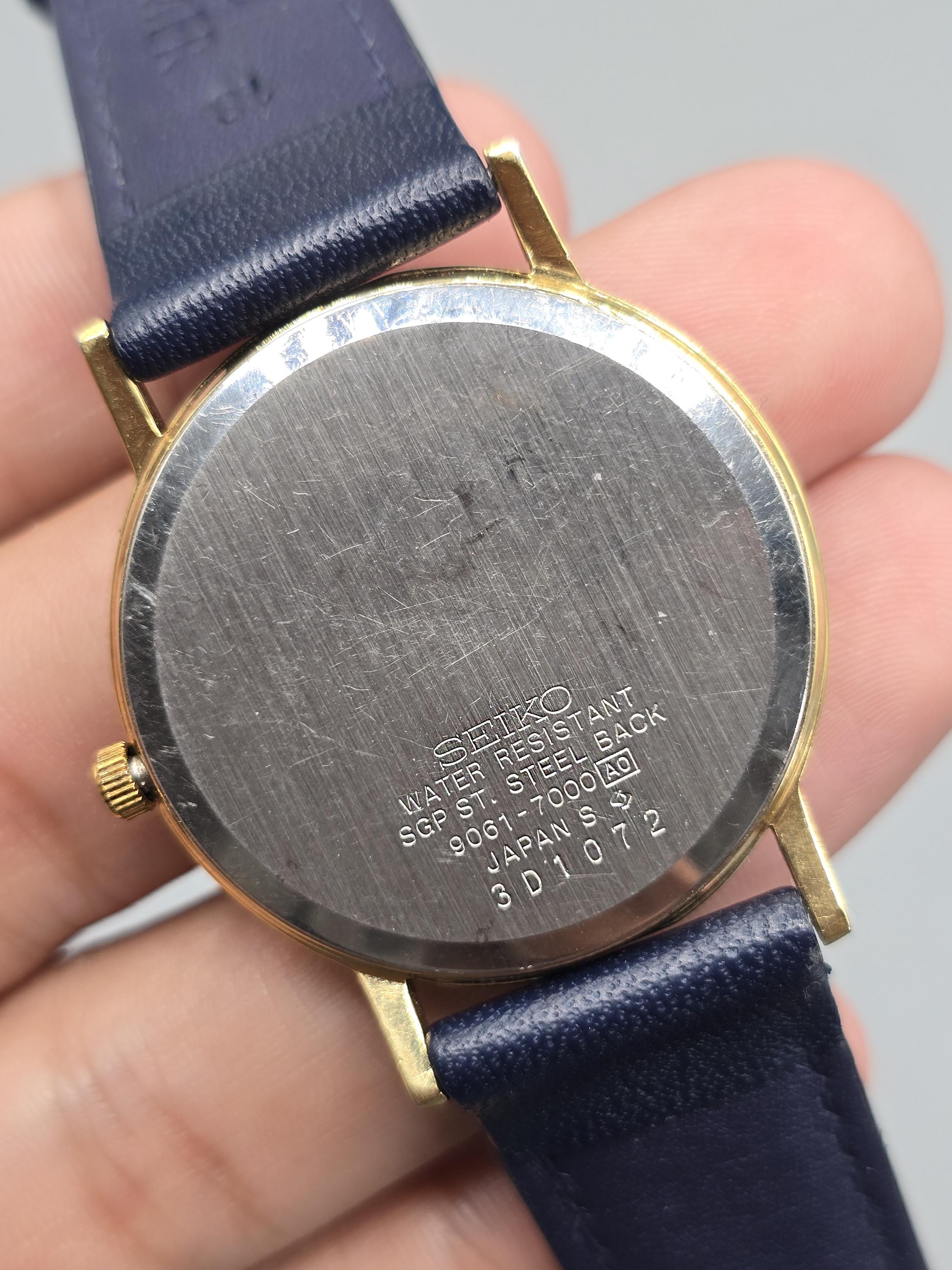 Vintage Seiko Majesta 9061-7000 JDM Quartz Dress Watch Gold Case