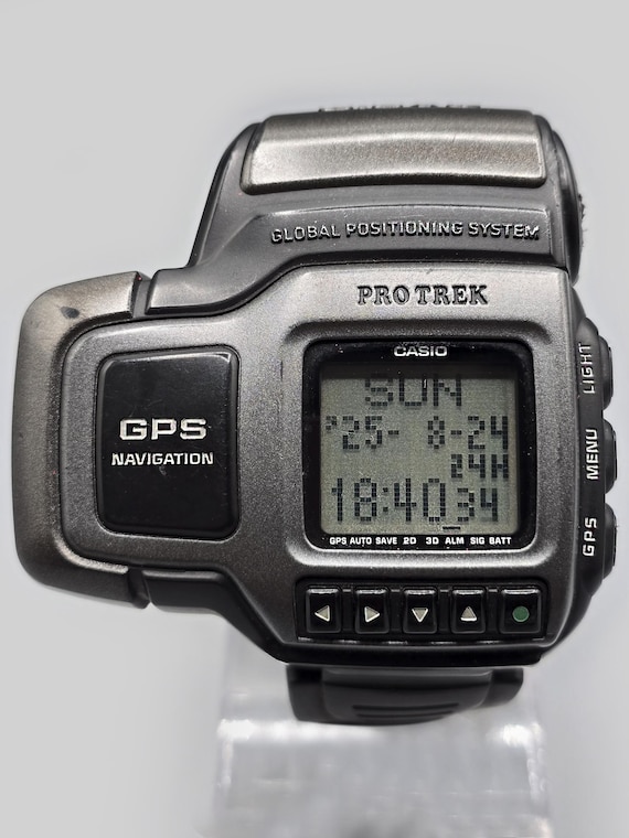 Casio Pro Trek PRT-1GPJ GPS Navigation Digital Watch 1999 Vintage