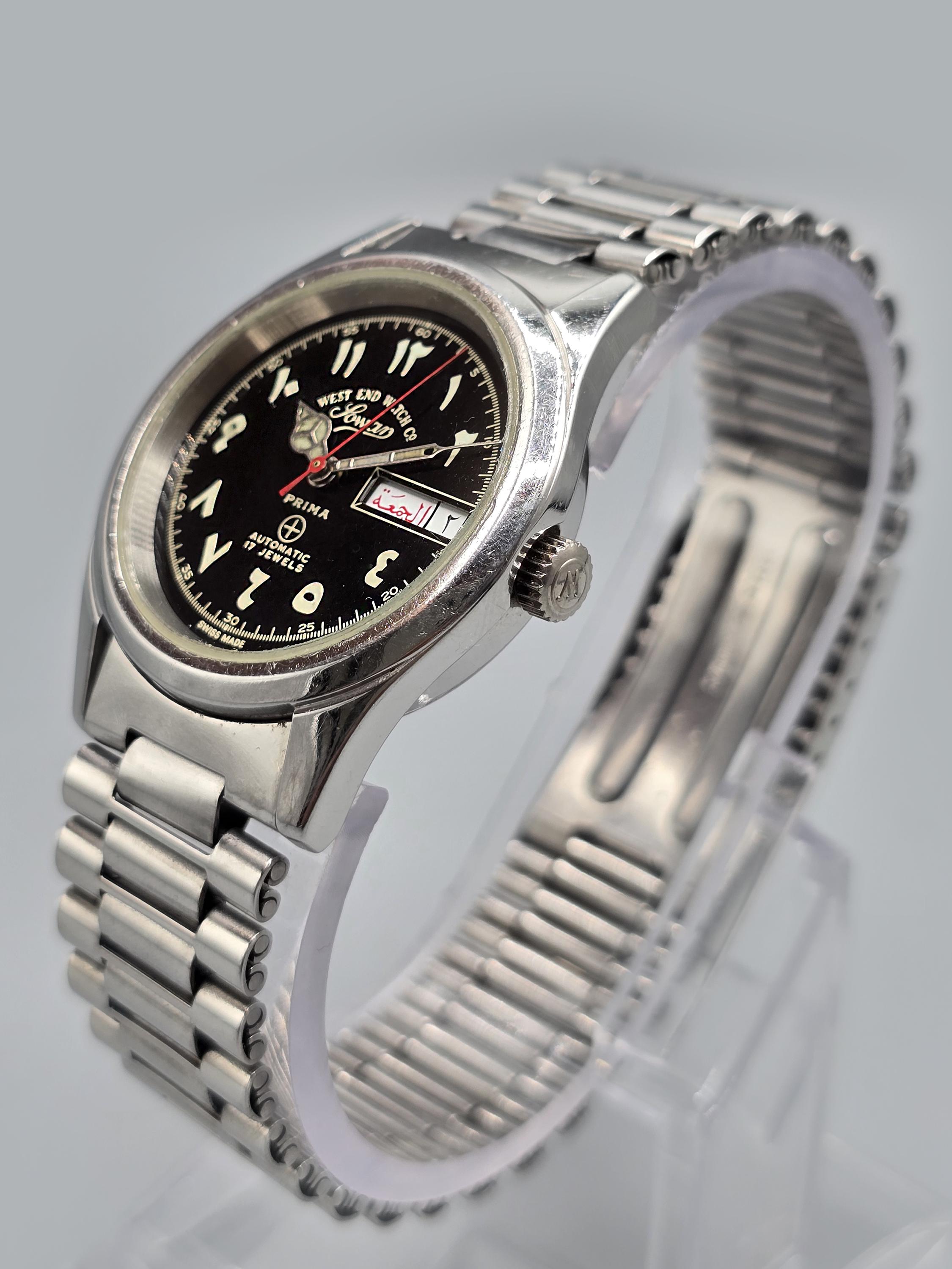 WEST END WATCH CO 17石 自動巻き アラビア文字盤 スイス製 West end watch