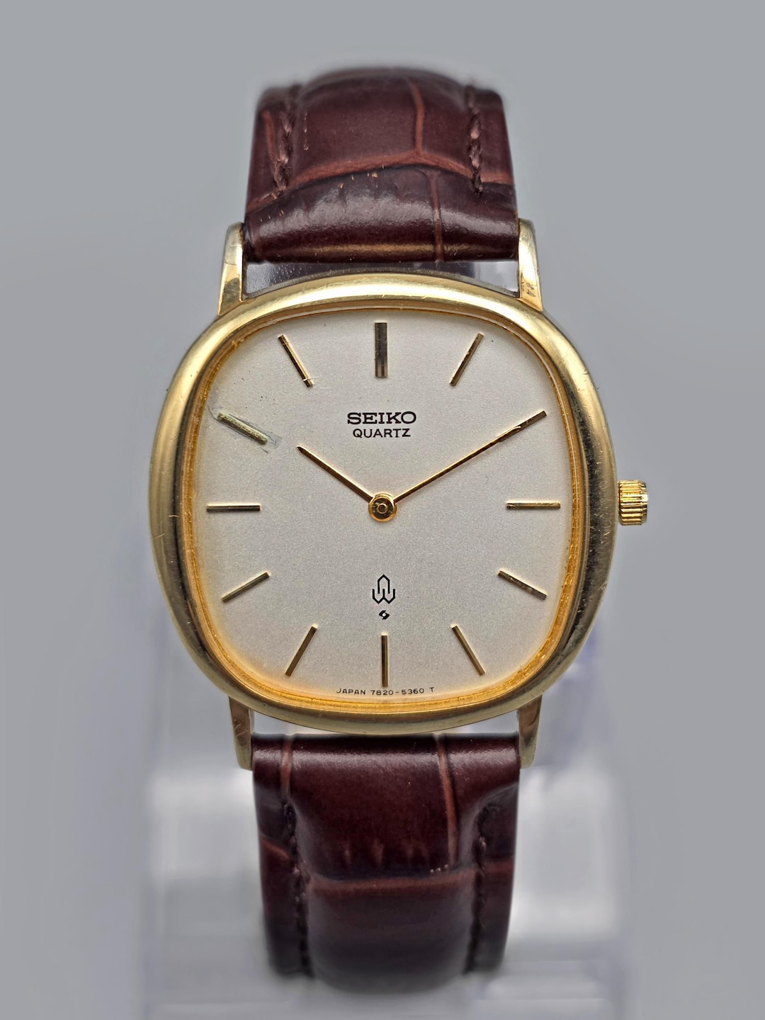 稼働78s vintage seiko ラウンド 手巻き メンズ腕時計 Vintage Seiko Quartz 7820-5260 Silver 925 32 Mm Mens Watch Japan