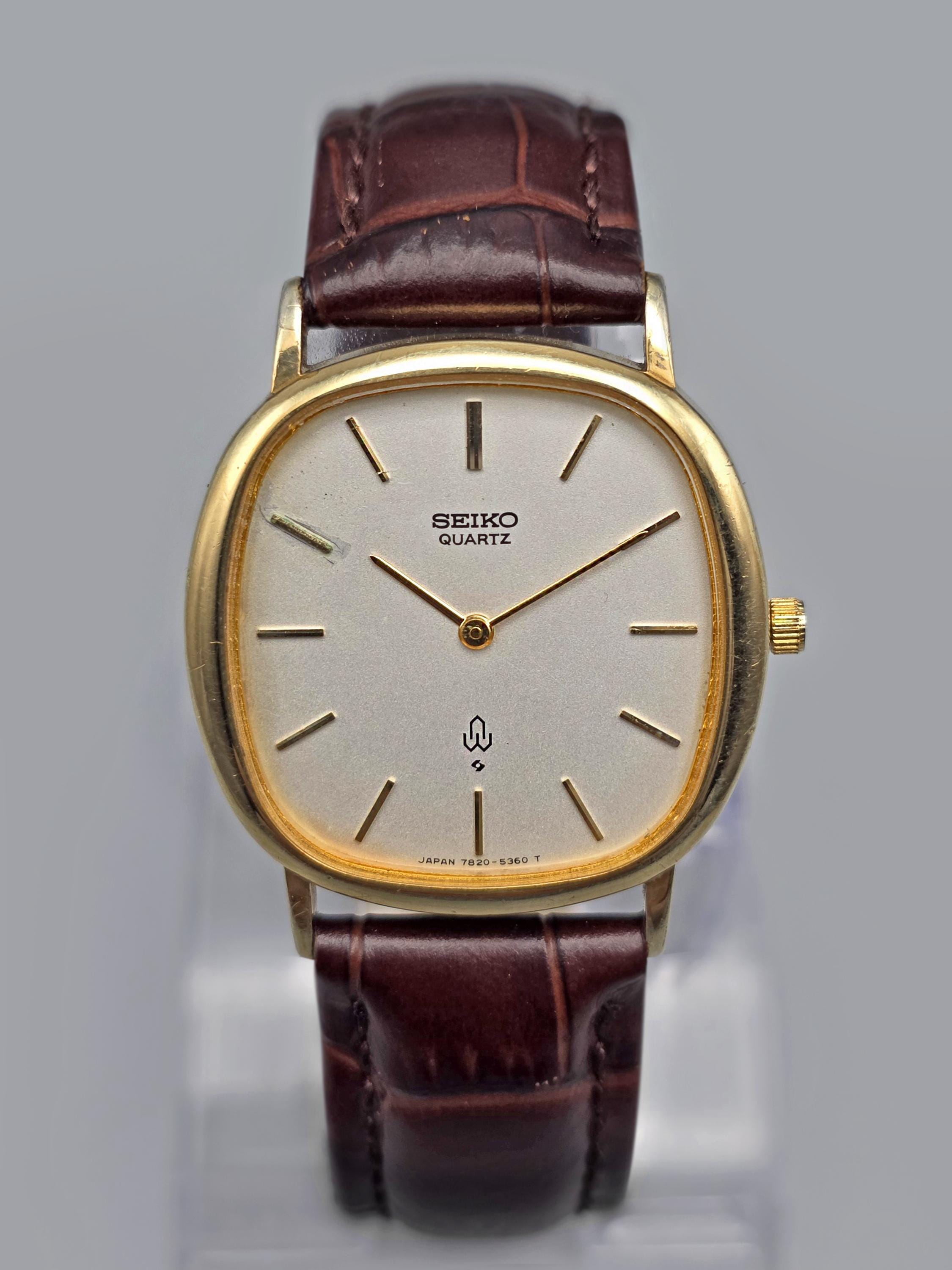 Vintage Seiko Quartz 7820-5260 Silver 925 32 Mm Mens Watch Japan