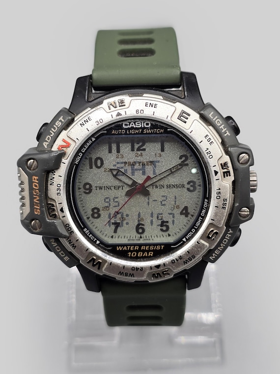 レア 稼働品 CASIO カシオ 腕時計 メンズ PRT-50 y2k 0175 ヴィンテージ カシオ プロトレック PRT-50 ツインセプト 1375 日本製
