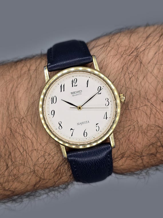 稼働 SEIKO MAJESTA 腕時計 デイデイト ヴィンテージ 1891 Vintage Seiko Majesta 9061-7000 JDM Quartz Dress Watch Gold Case