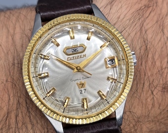 Citizen Crystal Seven 1966 Automatic 27 Jewels Kanji Date Vintage