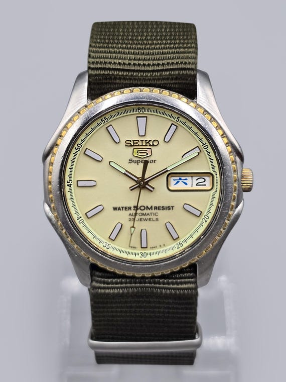 Seiko 5 Superior 1998 Automatic 7S36-0090 23 Jewels Japan Men's