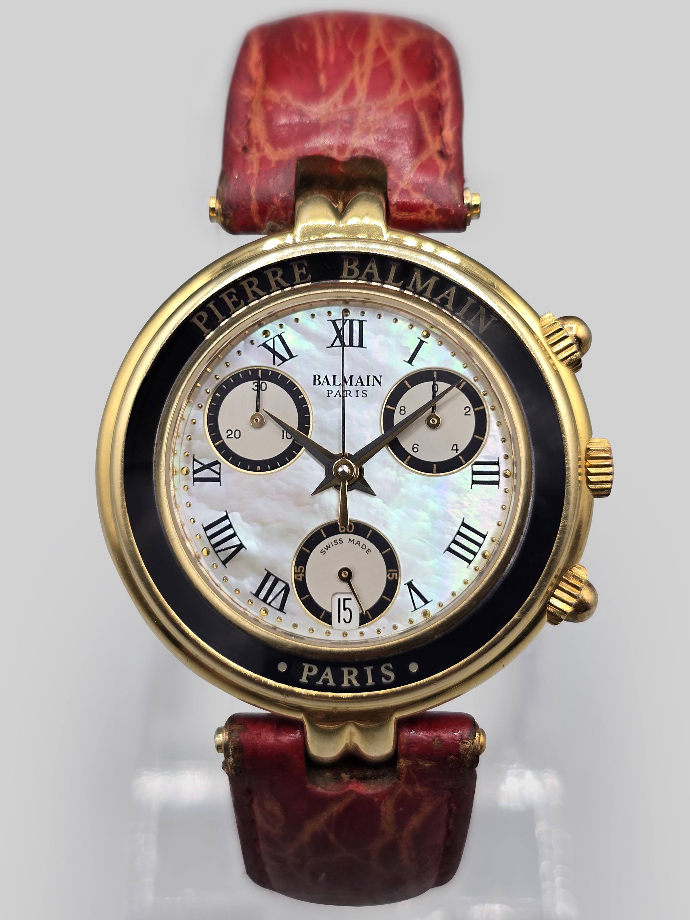 Pierre Balmain 542.5980 Gold Mother of Pearl Dial Swiss Quartz