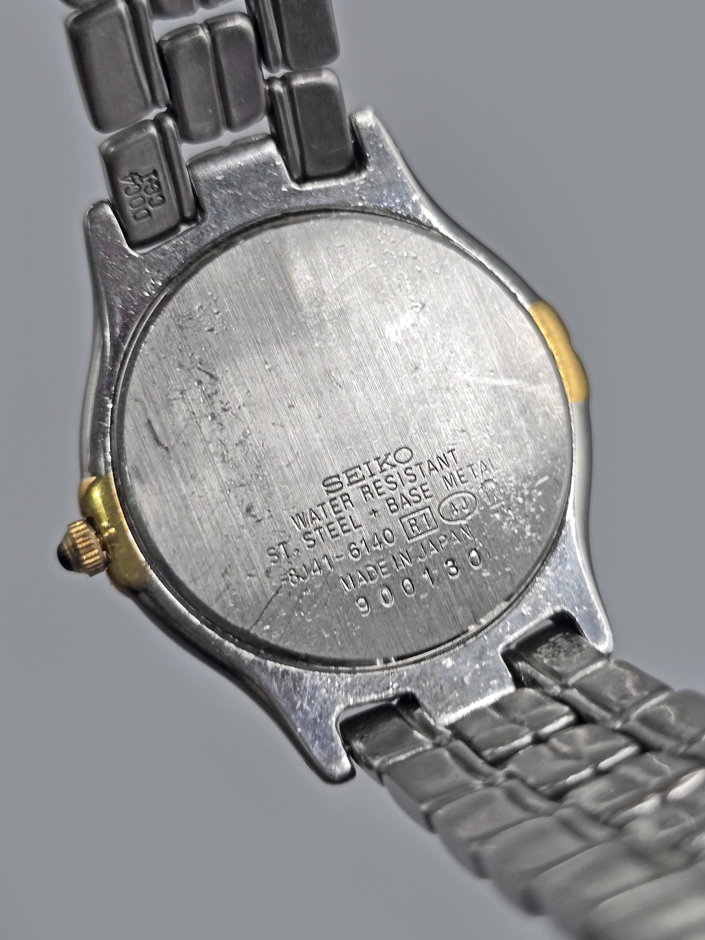 ​【極美品・整備済】セイコー ドルチェ 8J41-6140 サファイアガラス ヴィンテージ 1999年製 セイコー ドルチェ 8J41-6140 ツートン