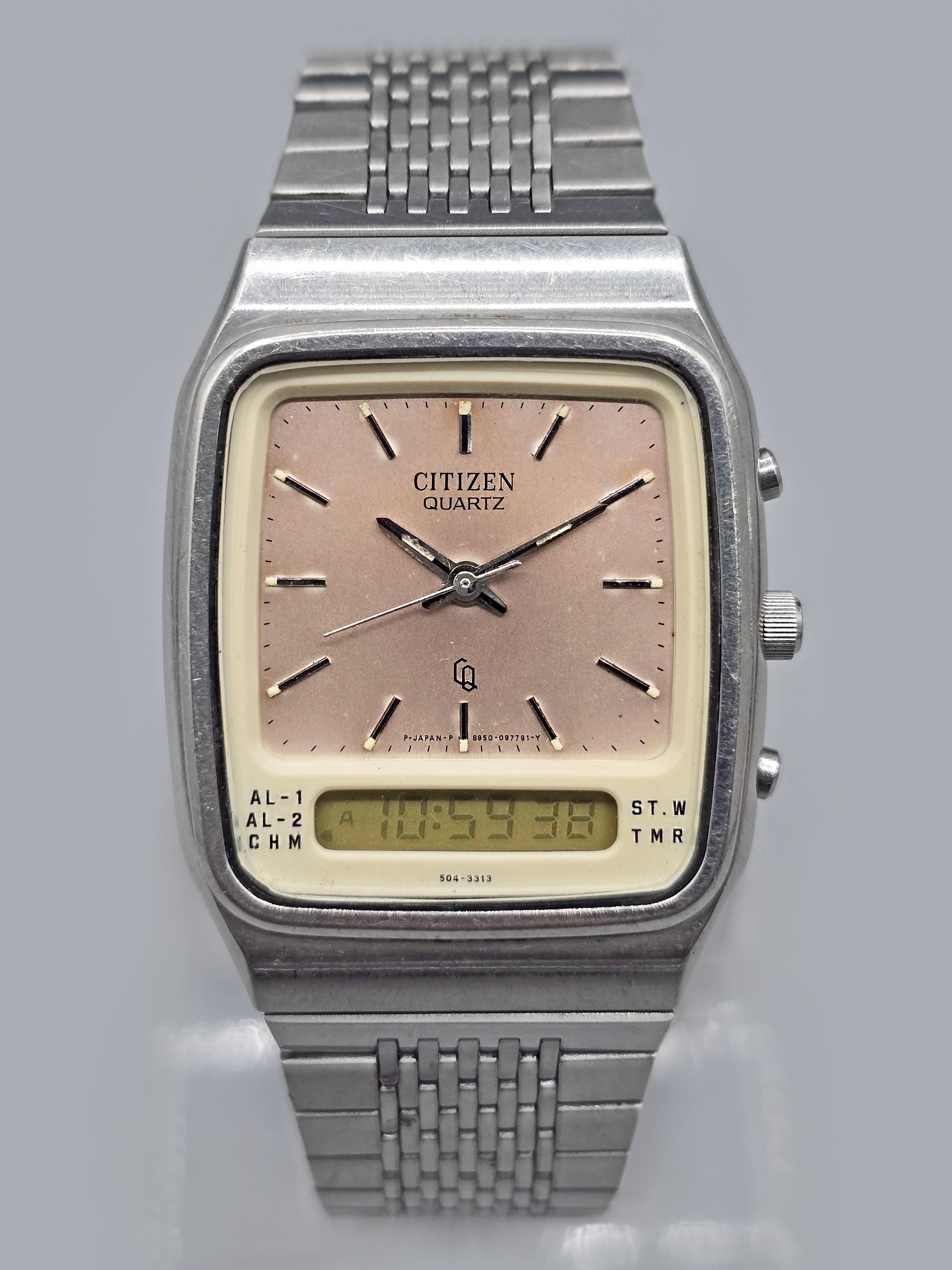 Vintage Citizen Quartz GN-4W-S 8950-084896 1980s Japan Analog