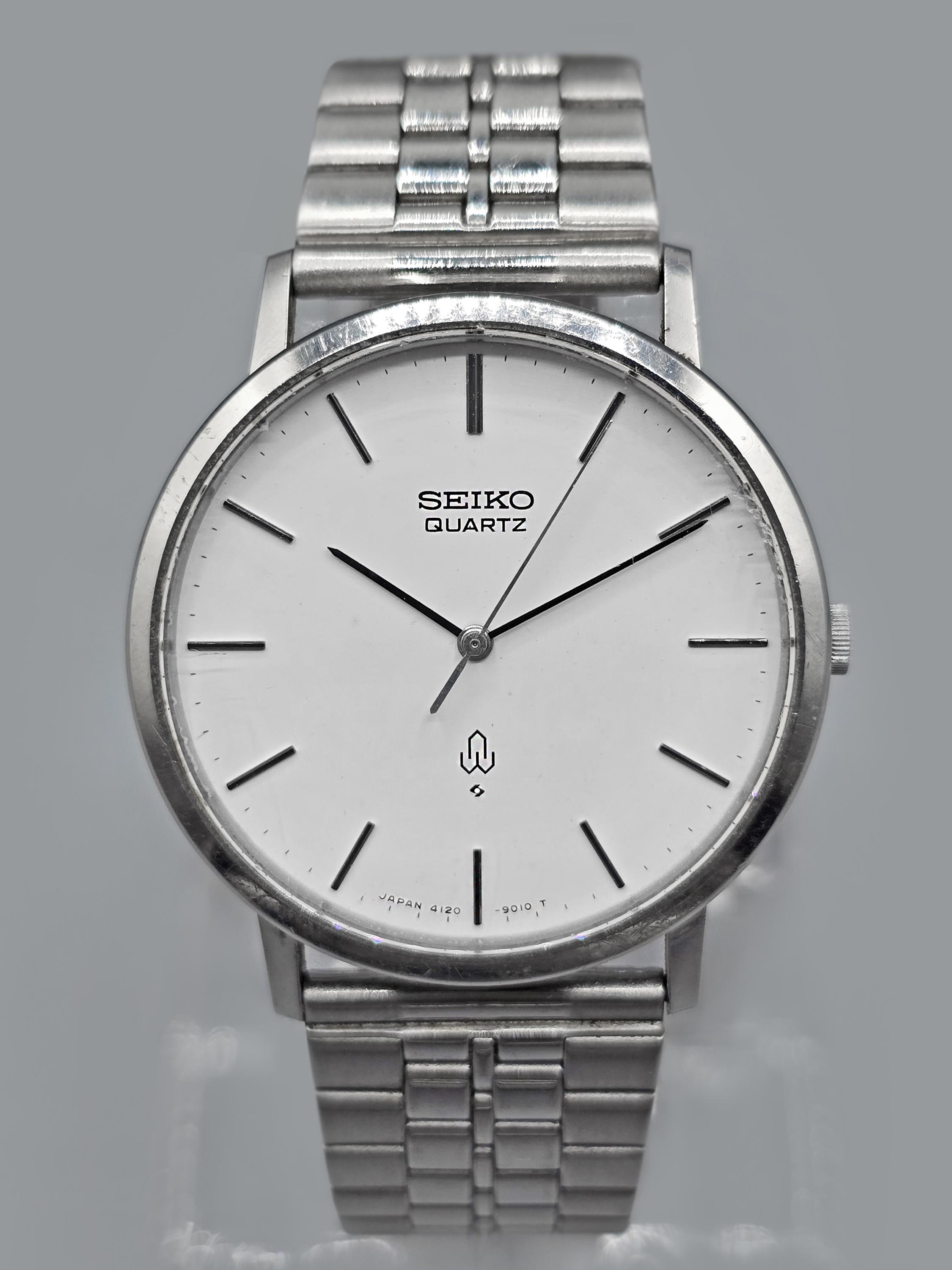 Seiko 4120-9010 Quartz 1976 Vintage Japan Made Stainless Steel