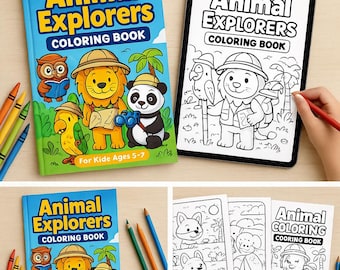 Animal Explorers Coloring Book: Printable Adventure Pages for Kids (PDF Download)