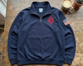 J.E.E. Quarter Zip | Jeffrey Epstein Meme Sweater | Embroidered J.E.E. Epstein Pullover | Conspiracy Theory Merch | Dark Humor Gift