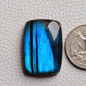 Awesome Top Quality Labradorite Gemstone Rectangle Labradorite Super Blue Flashy Labradorite Loose Cabochon Gemstone Rectangle Size29X20X6MM