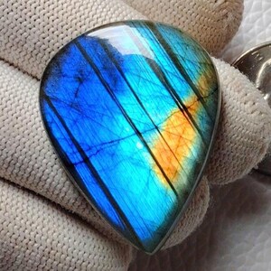 Super Top Quality Labradorite Teardrop Labradorite 100%Natural Labradorite Blue Flashy Labradorite Loose Cabochon Gemstone Teardrop35X27X6MM