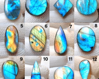 A One Top Quality Labradorite Mixed Shape & Size Gemstone High Handmade Polished Very Lowest Price Cabochon, Wholesale Lot Use All Jewelry.