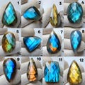 60" Pieces Faceted Labradorite Cabochons: AAA Grade Gemstones, High Polish Gemstone Jewelry Making. product logo