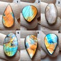 Fantastic~ Top Quality Labradorite 100% Natural Labradorite Multi Blue Flashy Cabochon Wholesale Labradorite Lot Handmade Polished Gemstone. product logo