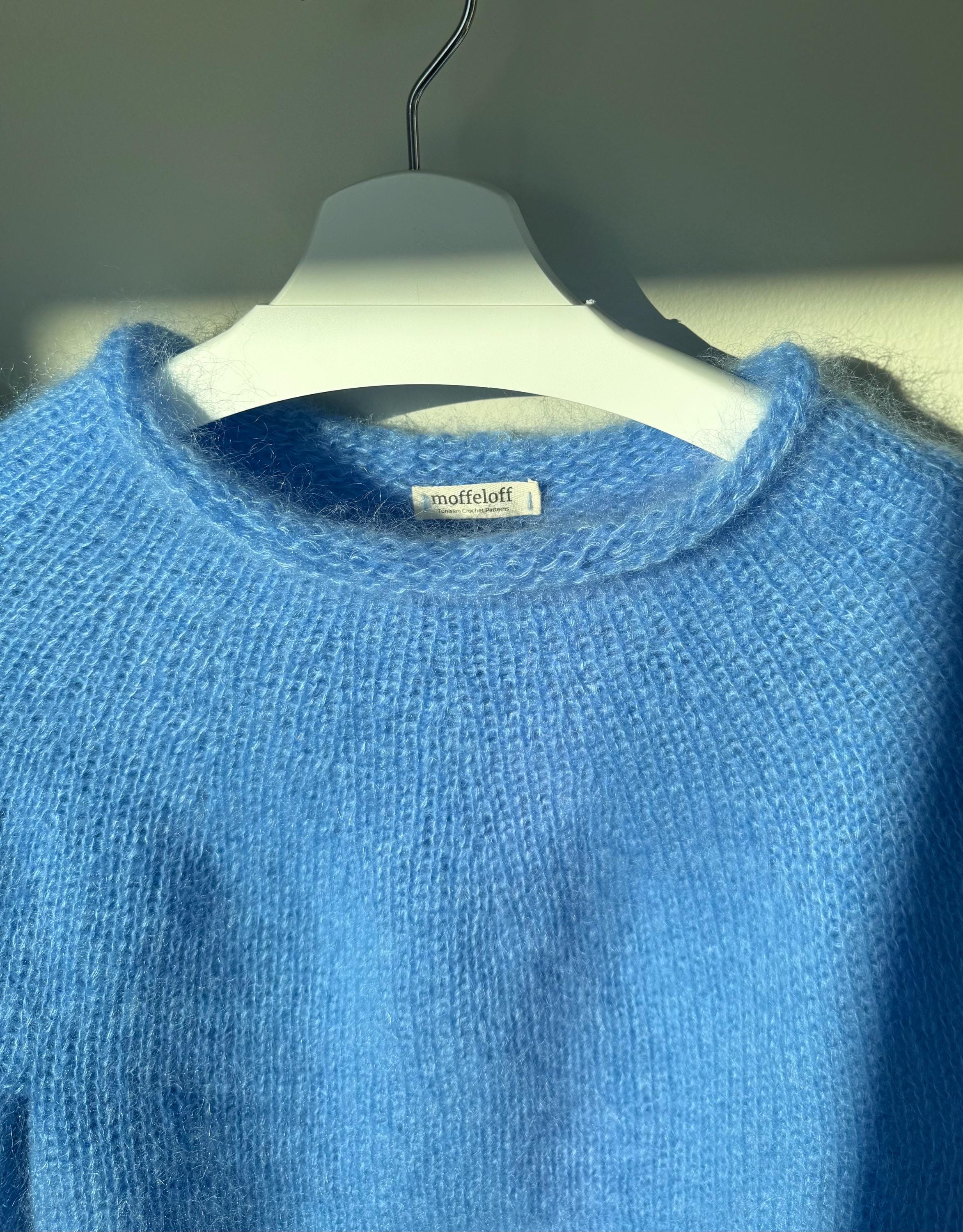 Blue Halo Sweater — Tunisian Crochet Pattern - Etsy