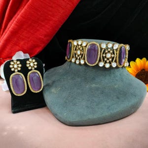 Moissanite Stone And Victorian Zircon Choker Set Modern Luxury Ideal For Weddings, Special Occasions Shimmering Zircon Stones Vintage Charm