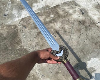 Collectible Herugrim Sword Replica | Handmade Viking Longsword with Scabbard & King Theoden Plaque