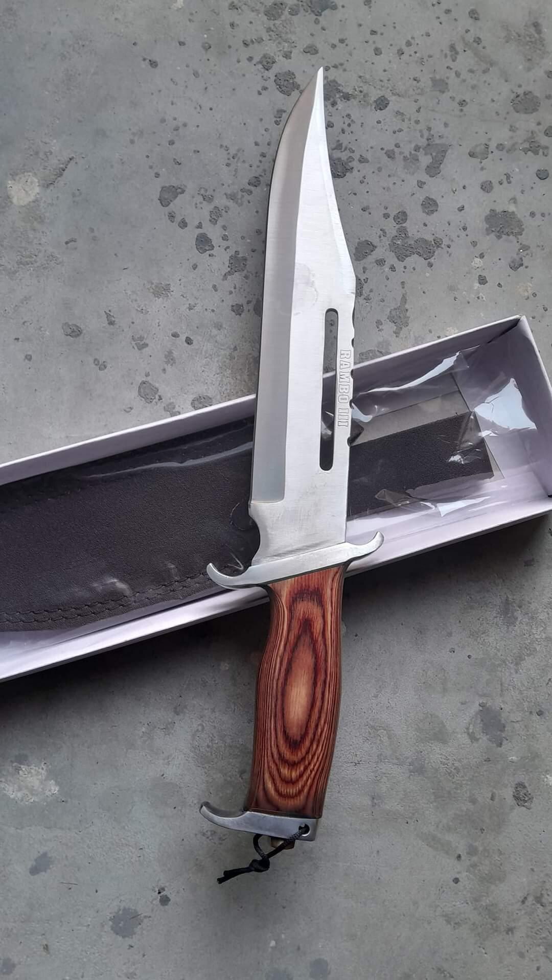 RAMBO III Bowie Knife, Handforged Stainless Steel Movie Replica With ...