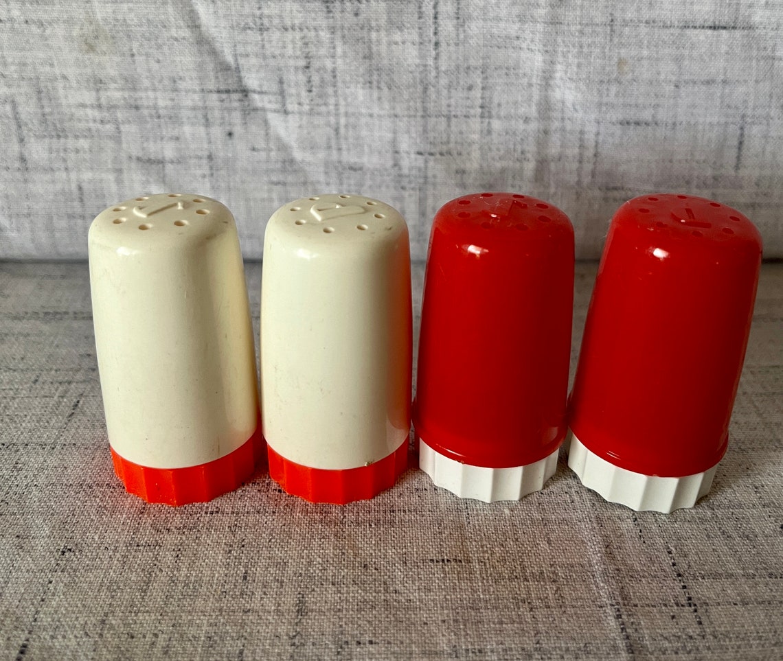 MCM Vintage Salt and Pepper Shakers Celluloid 4 Sets Instant Etsy