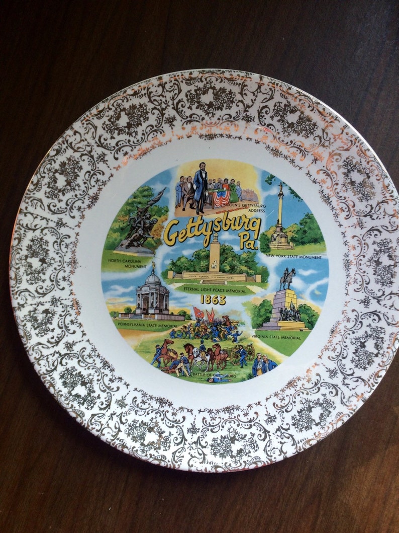 Vintage Souvenir Hanging Plates Travel Memorabelia Lovely Etsy