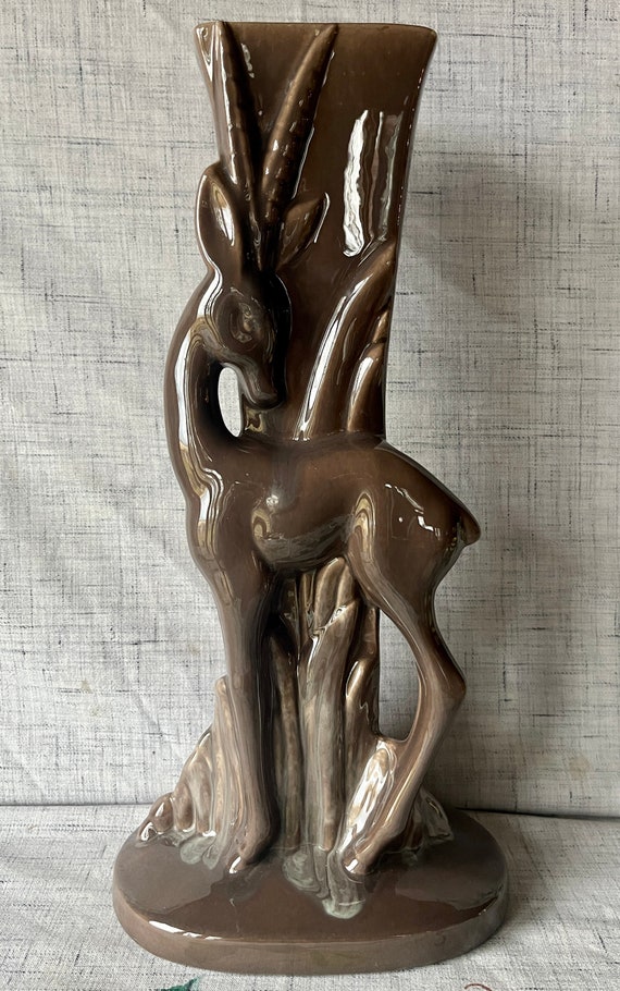 MCM Royal Haeger Gazelle Vase Art Pottery Mid Century Decor