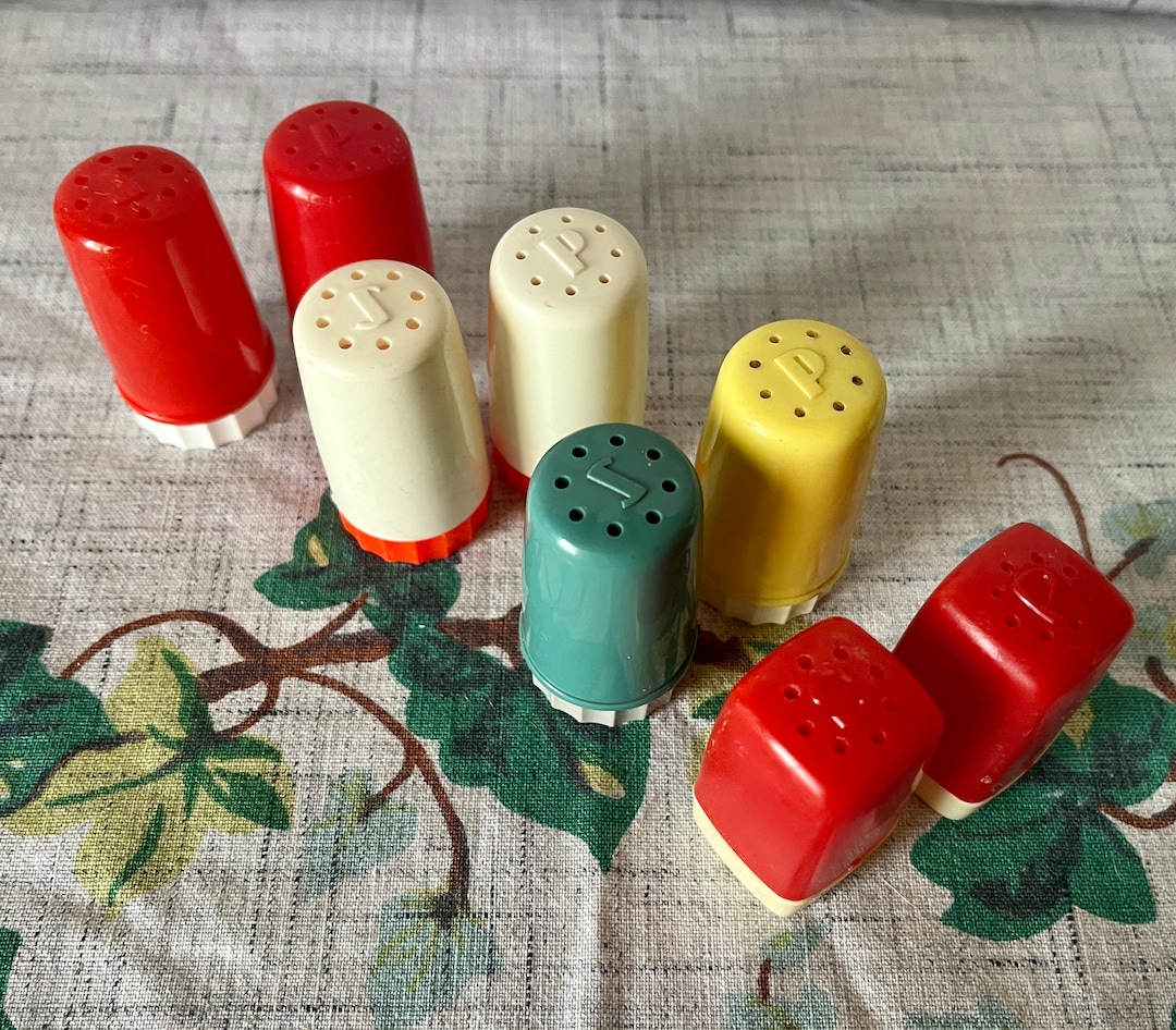 MCM Vintage Salt and Pepper Shakers Celluloid 4 Sets Instant Collection