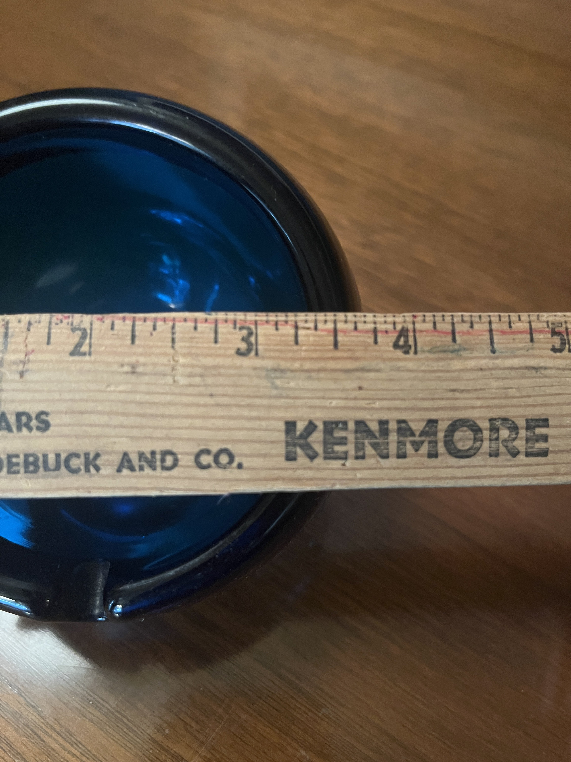 Vintage MCM Viking Glass Ashtray, Cobalt Blue Orb - Etsy