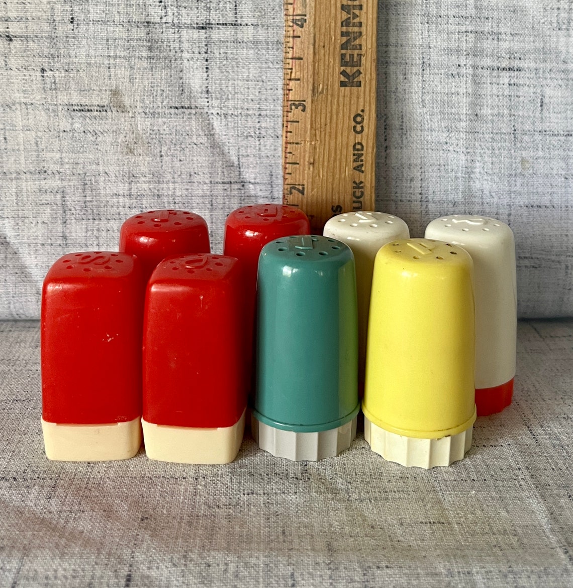MCM Vintage Salt and Pepper Shakers Celluloid 4 Sets Instant Etsy