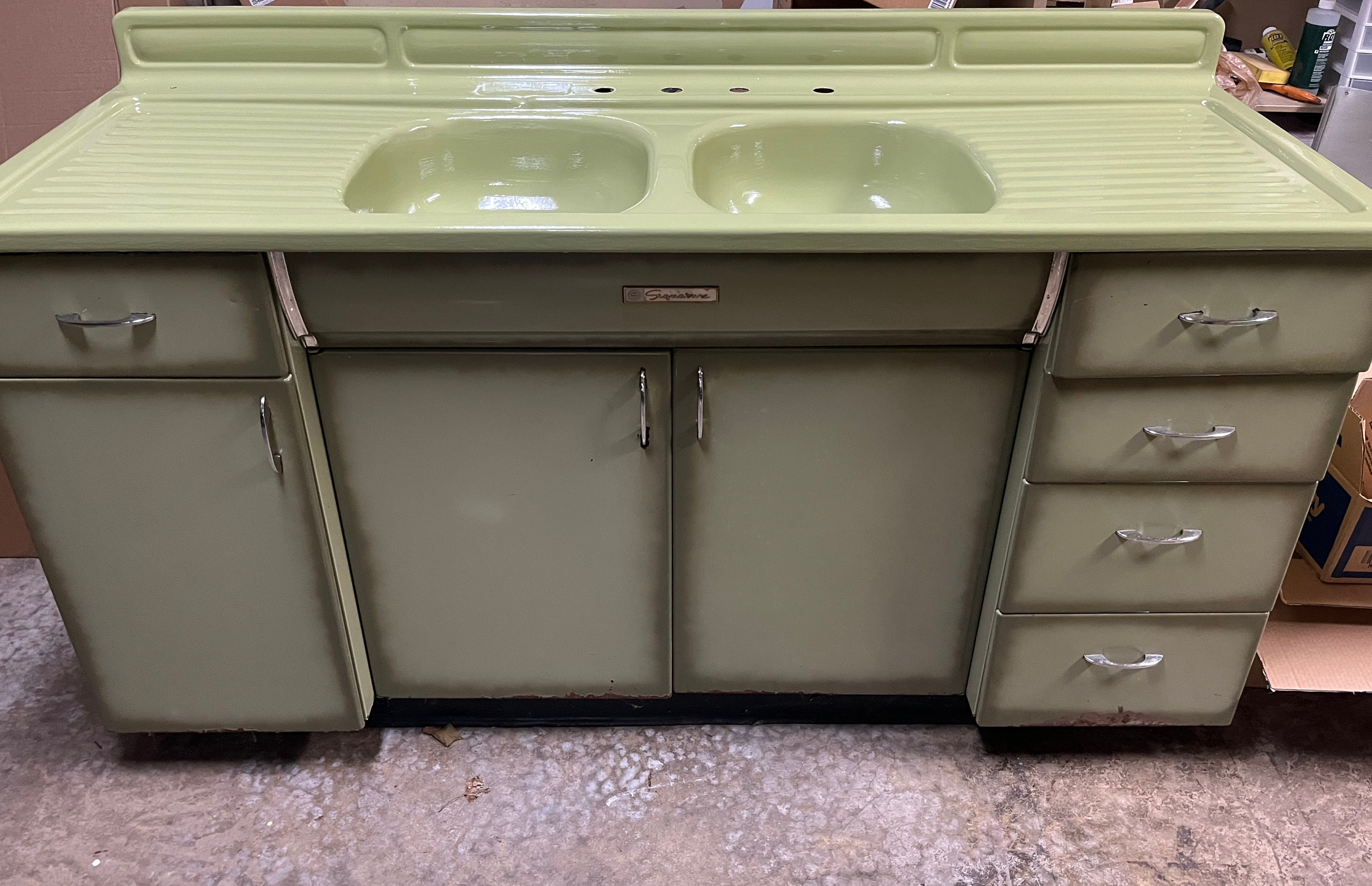 Vintage Kitchen Sink and Cabinet Set for Sale – Unique Restored Fixtures