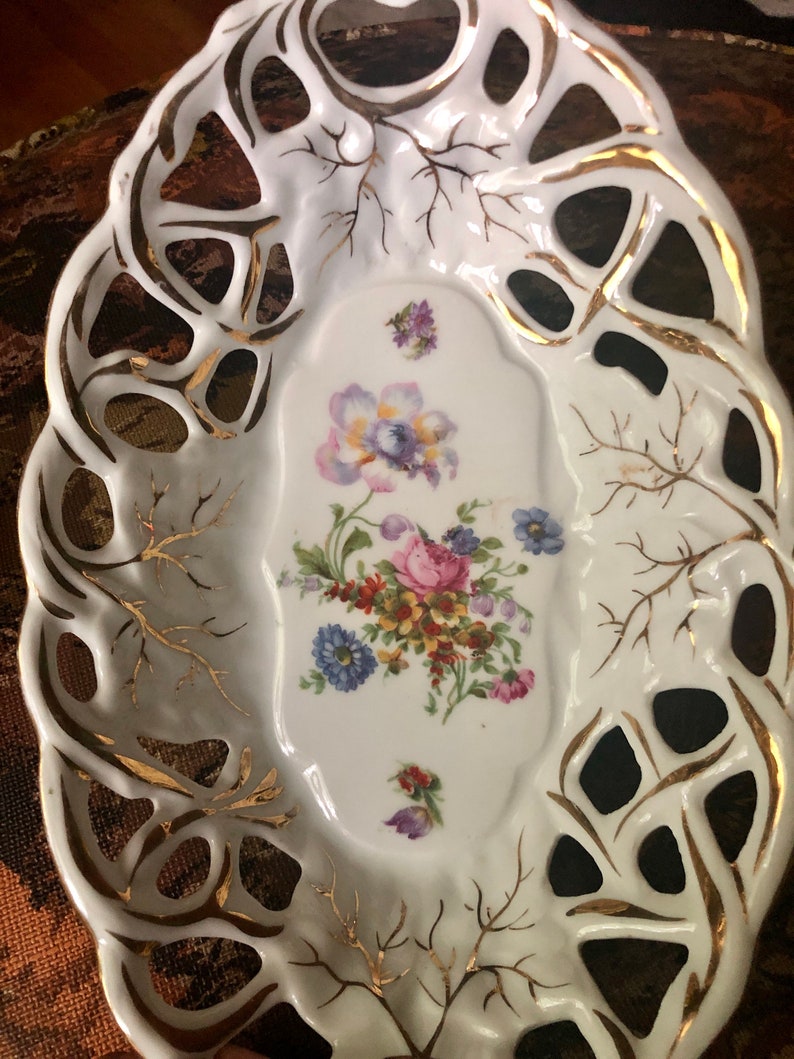 Antique Porcelain Serving Dish Kuno Steinmann Tiefenfurt K.st.t Germany