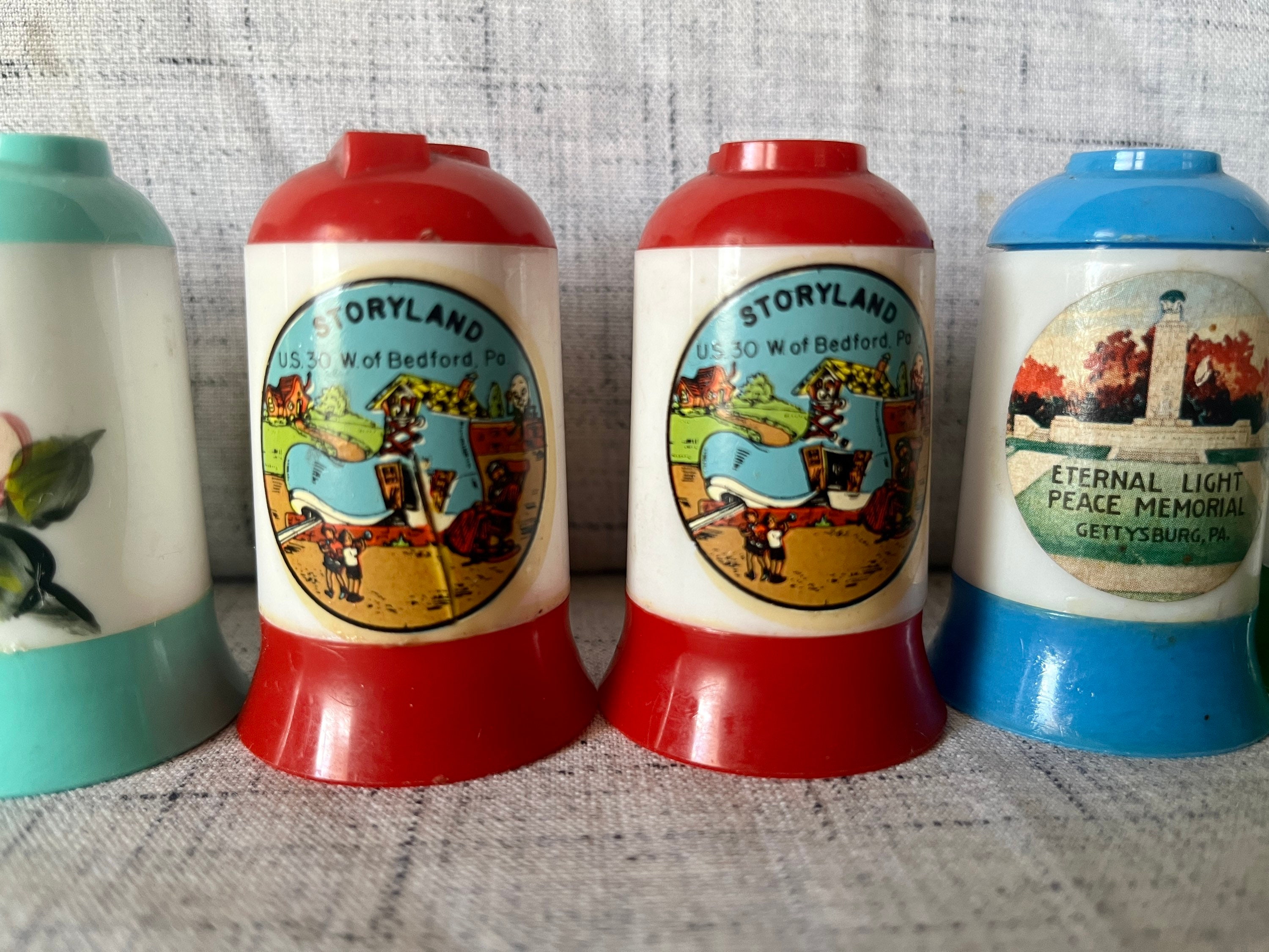 Vintage Salt and Pepper Shakers Celluloid Souvenir Shakers 4 Etsy